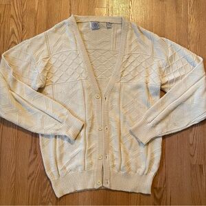 Cape Isle Knitters Hand Knit Button Up Sweater- Vintage 90’s